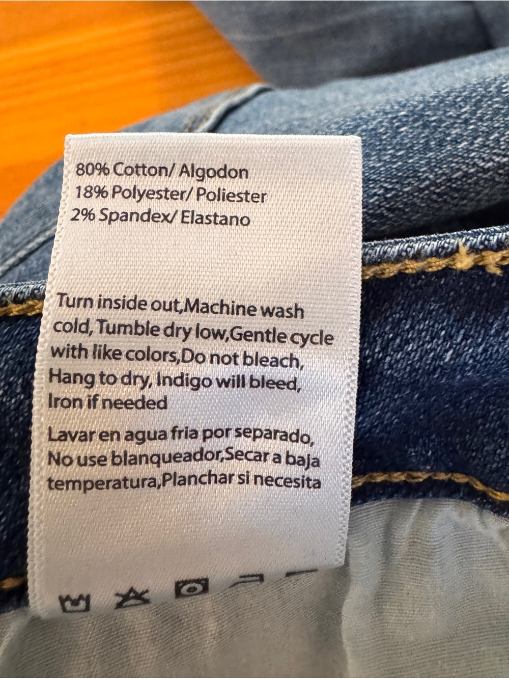 Risen High-Rise Blue Wide-Leg Jeans with side slit on legs - Picture 6 of 7